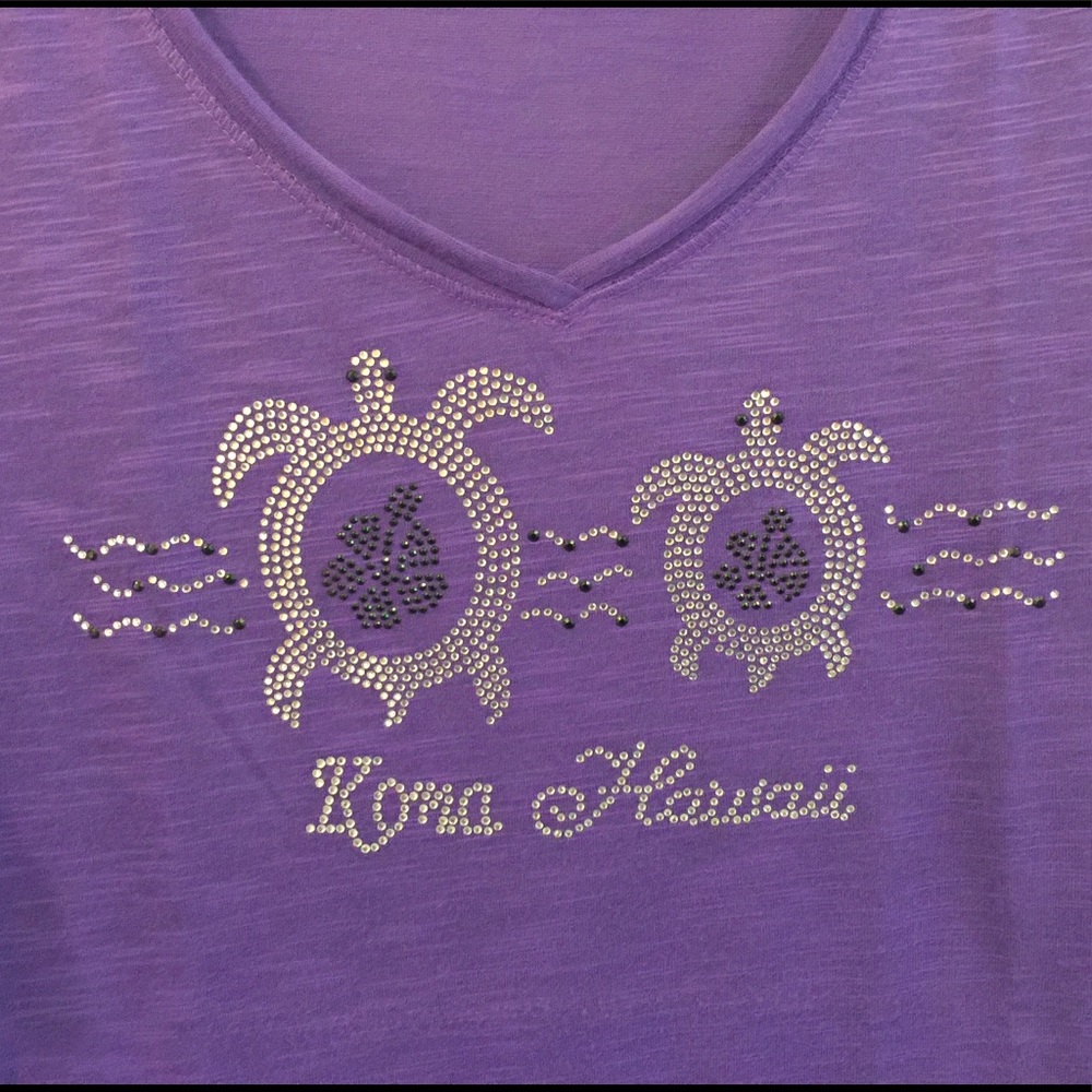 NWOT purple sparkle turtle t-shirt